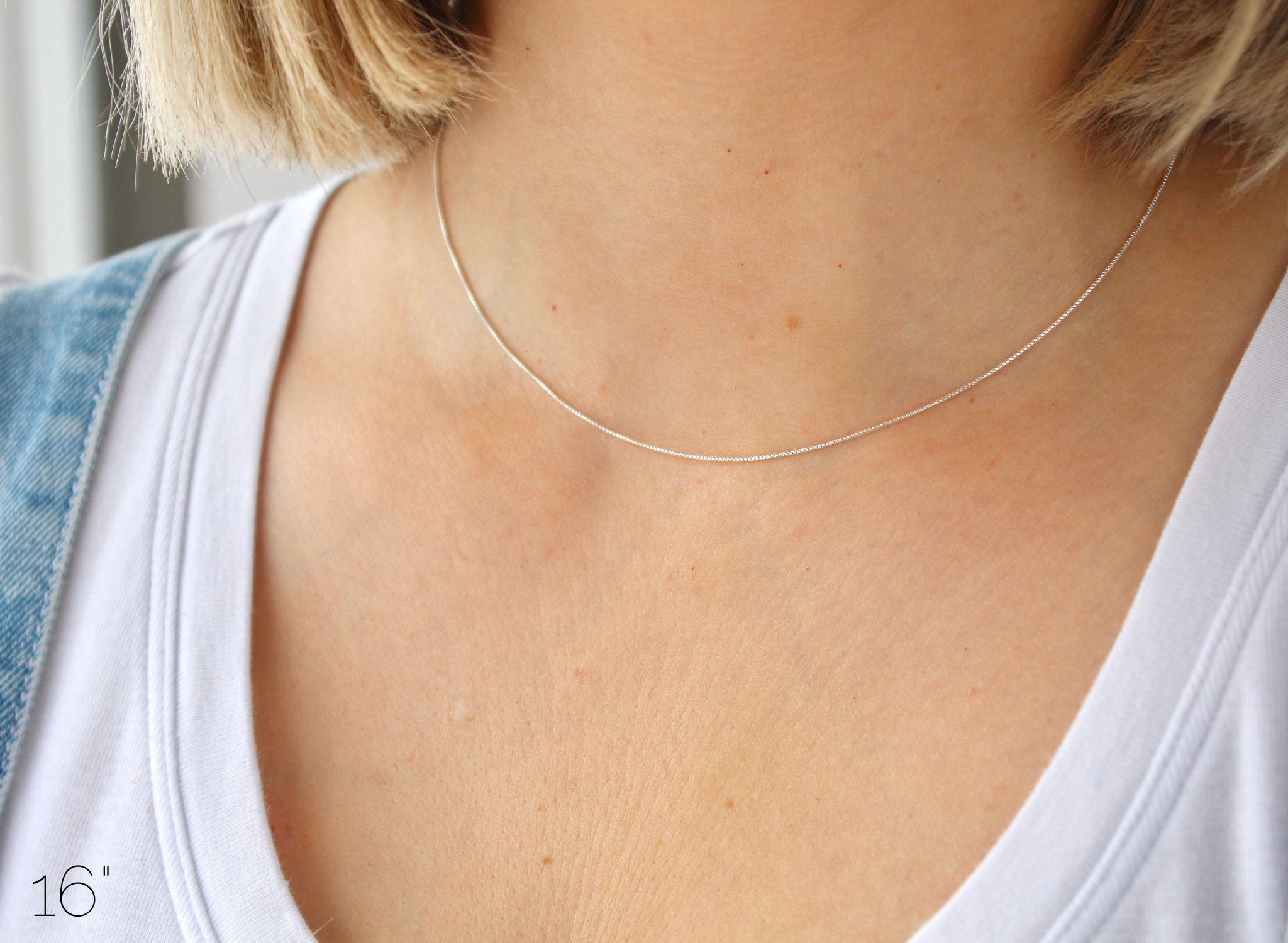 16 inch discount fine silver chain