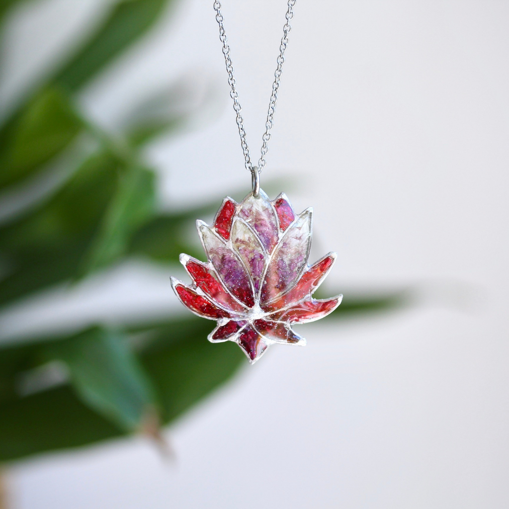 Framed Lotus Flower Necklace