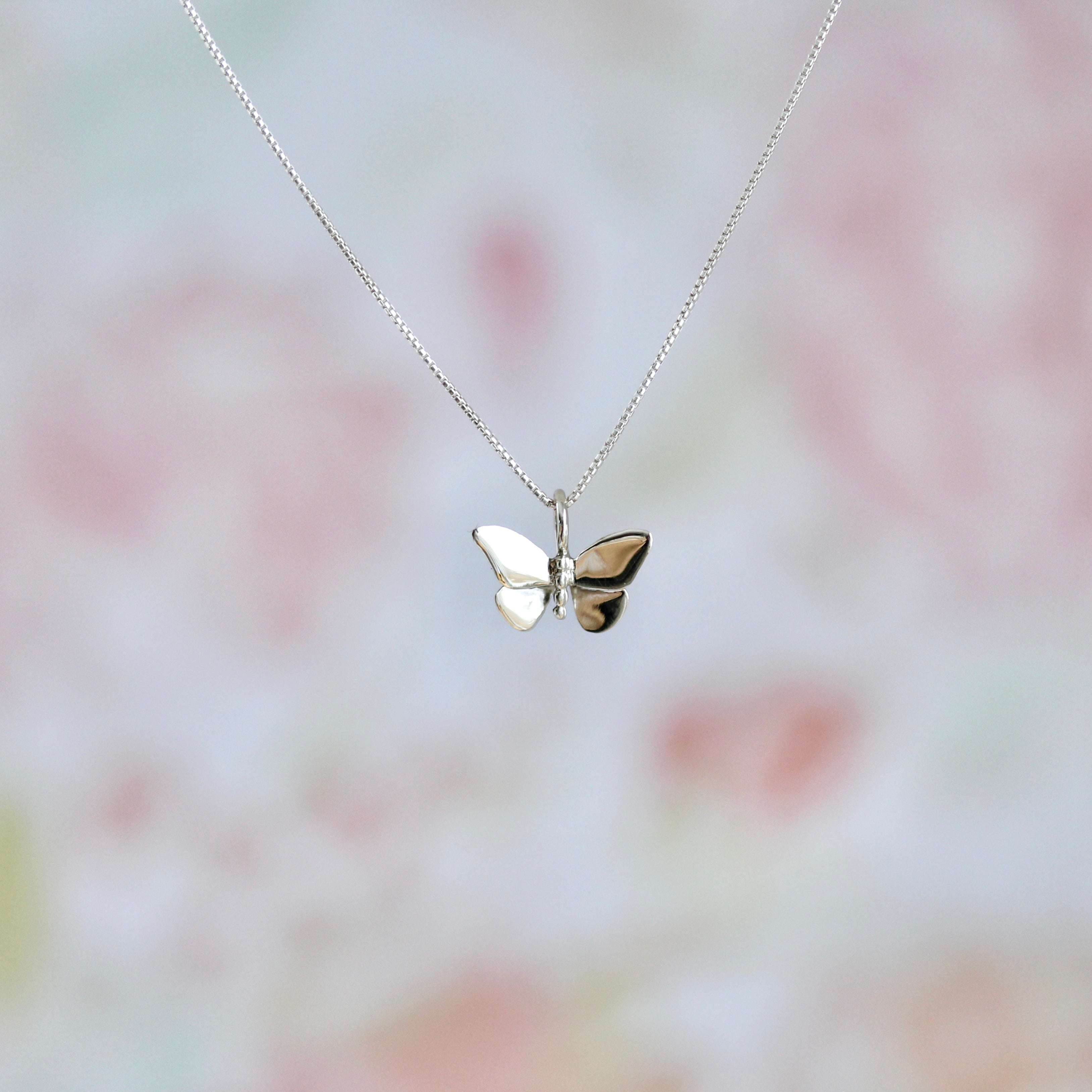 Metal Butterfly Necklace - Main Image